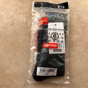 Hanes x Supreme x MM6 Black Crew Cushion Socks - Men's (6-12)